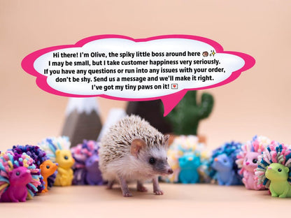 Hedgehog Desk Buddy: 3D Printed Yarn Pom Pom Decor - Mother's Day Gift