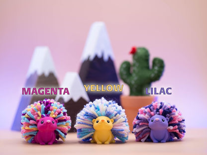 Hedgehog Desk Buddy: 3D Printed Yarn Pom Pom Decor - Mother's Day Gift