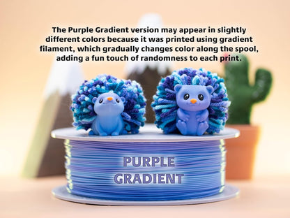 Hedgehog Desk Buddy: 3D Printed Yarn Pom Pom Decor - Mother's Day Gift