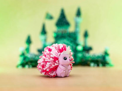 Hedgehog Witch Desk Buddy: 3D Printed Yarn Pompom Decor - Wicked Inspired