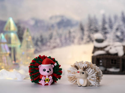 Christmas Hedgehog Decor – Santa Snugglehog & Rudy the Reinhog | Stocking Stuffers | Holiday Collectibles