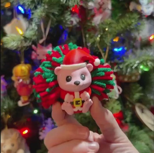 Christmas Hedgehog Decor – Santa Snugglehog & Rudy the Reinhog | Stocking Stuffers | Holiday Collectibles